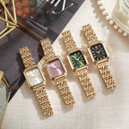 Montre Vintage Femme Rectangle Métal Doré - vue 6 - Montrelio