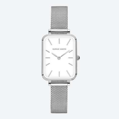 Montre Vintage Femme Rectangulaire Dorée Maille Fine - vue 2 - Montrelio