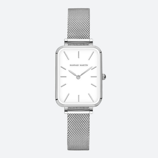 Montre Vintage Femme Rectangulaire Dorée Maille Fine