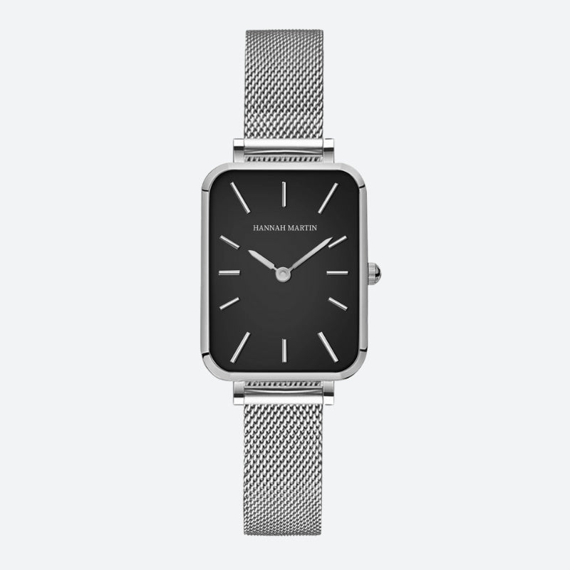 Montre Vintage Femme Rectangulaire Dorée Maille Fine - vue 5 - Montrelio