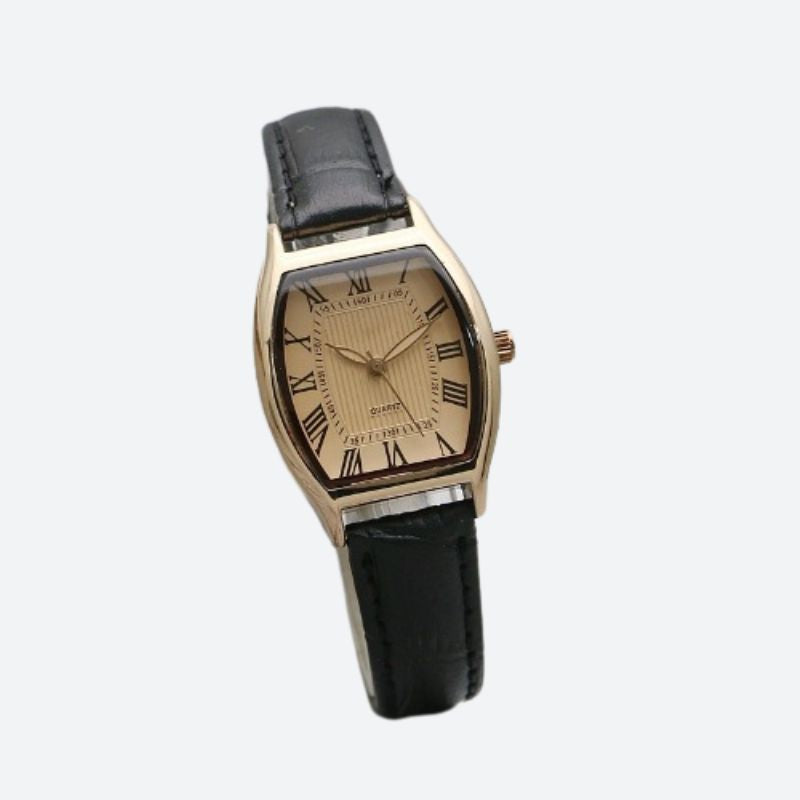 Montre Vintage Femme Tonneau Bracelet Cuir - vue 4 - Montrelio