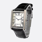 Montre Vintage Homme Carrée Ultra-Fine Quartz Cuir - vue 1 - Montrelio