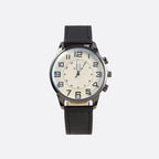 Montre Vintage Homme Quartz Classique Bracelet Cuir - vue 4 - Montrelio
