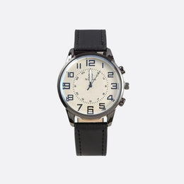 Montre Vintage Homme Quartz Classique Bracelet Cuir
