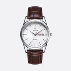 Montre Vintage Homme Quartz Cuir Marron - vue 2 - Montrelio