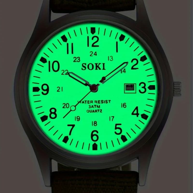 Montre Vintage Militaire Homme Quartz Bracelet Nylon - vue 7 - Montrelio