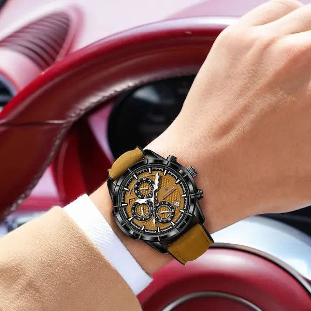 Montre Homme Cuir Quartz Chronographe - vue 3 - Montrelio
