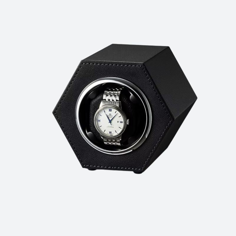 Remontoir Montre Automatique USB Cuir Hexagonal - vue 1 - Montrelio