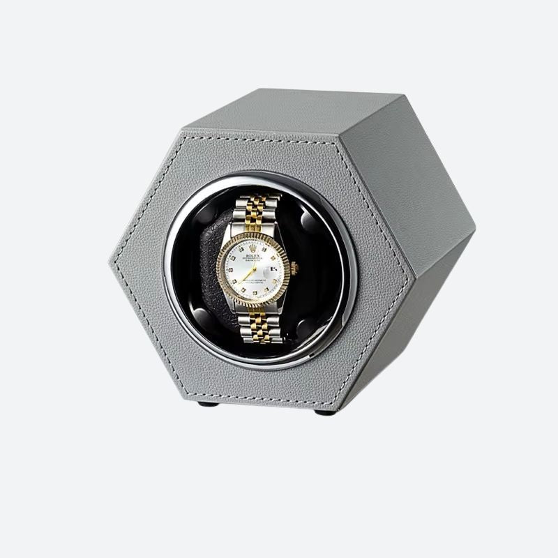 Remontoir Montre Automatique USB Cuir Hexagonal - vue 3 - Montrelio