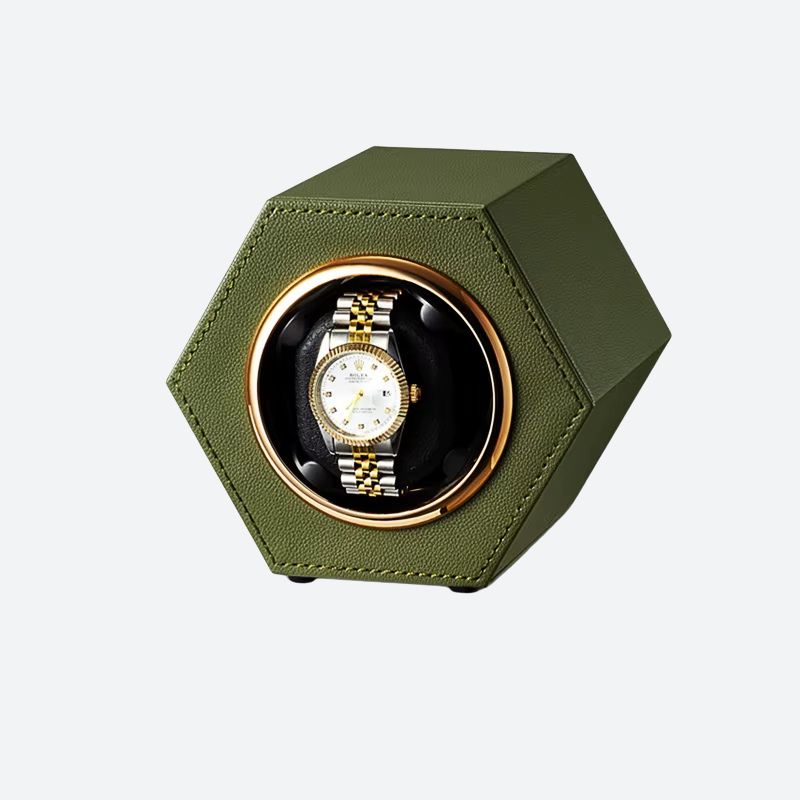 Remontoir Montre Automatique USB Cuir Hexagonal - vue 4 - Montrelio