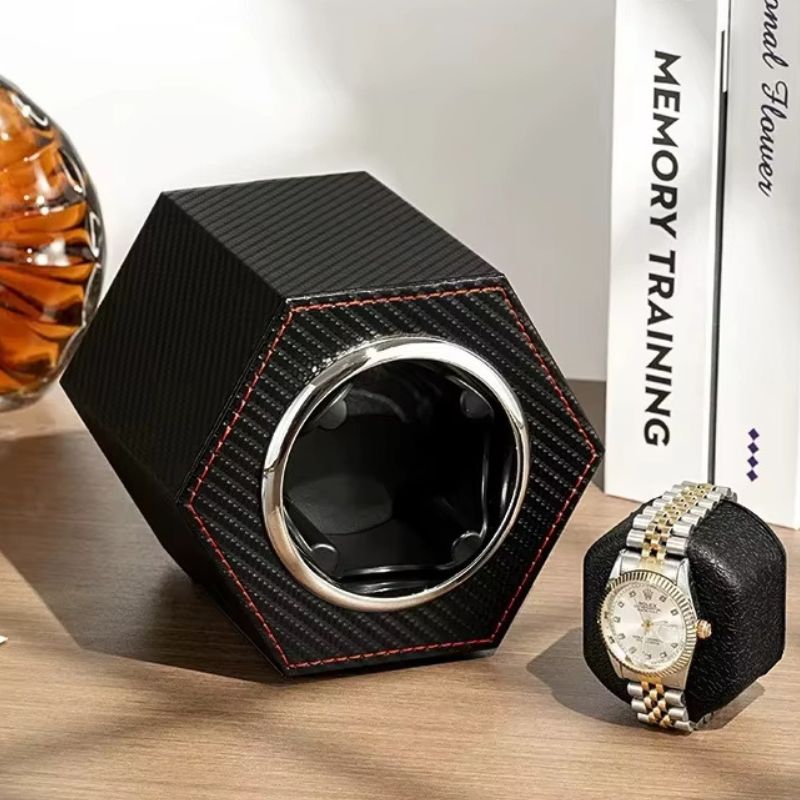 Remontoir Montre Automatique USB Cuir Hexagonal - vue 7 - Montrelio