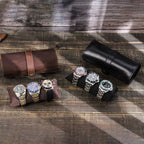 Rouleau à montres en cuir véritable, vue d'ensemble